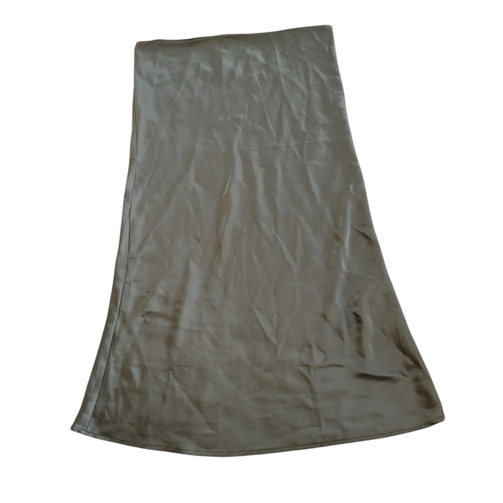 H&M Divided Olive Green Satin Midi Skirt – NWT Size 10